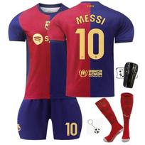Barselona Messi 2024/2025 namų marškinėliai Futbolo marškinėliai Mėlynos Raudonos Juostelės Vyriški Sportiniai Drabužiai 100-110 cm