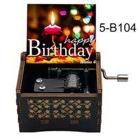 Hand Crank Happy Birthday Music Box Birthday Return Gifts for Kids Kids Return Gifts for Birthday ( Custom Print Available) (as the picture,Small)