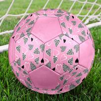 1 vnt. Rožinė širdelė su leopardu Lauko sporto futbolas, 5 dydis, Patogus ir patvarus pojūtis, Dovana yy26060459 Size 5