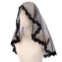 Halloween Costume Accessory Black Veil for Bride Wedding Black Veil for Cosplay Event Role Playing Bridal Veil Headpiece juoda