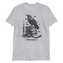 Nevermore Raven Men Shirt Edgar Allan Poe Tee, The Raven Poem Shirt, Gothic Literature Gift, Dark Academia Book Lover T-Shirt S