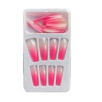 1 Set French Tip Press on Nails Gradient Fingernails Ballerina for Girls