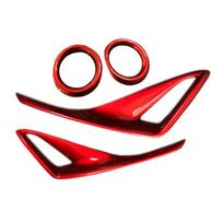 For Toyota CHR C-HR 2017 2018  Car ABS ABS Chromium red cover trim front and back tail rear fog light lamp frame stick part Chromium front