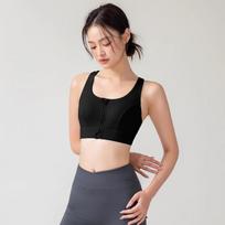 Women's High Impact Front Zipper Sports Bra Shockproof Quick Dry Yoga Running Vest Fitness Adjust Gym Underwear S juoda