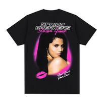 Selena Gomez  Spring Break  Spausdinami marškinėliai Laisvalaikio vyriški marškinėliai Patogūs medvilniniai Streetwear - Vyriški vasariniai medvilniniai marškinėliai su grafika S įvairiaspalvis
