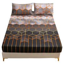 Minkšta mikropluošto paklodė su guma Luofanfei 90x200 cm, ruda, 90 x 200 cm