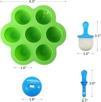 Kitchen furniture,Mini Silicone Popsicle Mold | 7-cavity Egg Bite Maker, Ice Cream Mould, Non-Stick Ice Cube Tray,