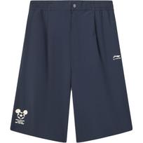 Li Ning × Disney Mickey Collaboration Straight Leg Comfortable Loose Fit Three-Quarter Sports Shorts Men shorts AKQW015-3 M