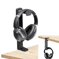 NEETTO HS906 2-in-1 Silicone Headphone & Gaming Headset Stand Desk Mount Swivel Height-Adjustable Hook Cable Clip juoda