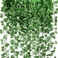 Fake Vines for Room Decor Artificial Ivy Greenery Garland,for Home Bedroom Wall Wedding,Hanging Green Leaves,Office Patio Outdoor Garden Party Décor žalia