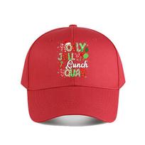 Holly Jolly Lunch Squad Christmas Baseball Cap Fashion Unisex Sunhat Womens Outdoor Sports One Size