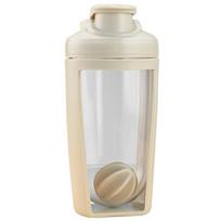 500ml Protein Shaking Cup with Whisk Ball Protein Stirring Bottle Protein Powder Mixer Cup for Protein Mixes Supplement Shakes smėlis