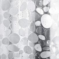 PEVA Pebble Shower Curtain Transparent Lining Waterproof Bathtub Bathing Cover Cobblestone Bathroom Bath Curtains Liner W180xH180cm