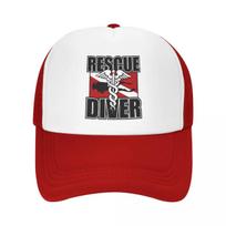 Custom Rescue Diver Trucker Hat Unisex Women Adjustable Adult Scuba Diving Baseball Cap Summer Dad Hat One Size