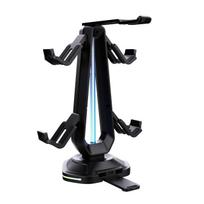 Gaming Headphones Stand with Light Modes - Controller Holder - Earphone Hanger Accessories for Desktop Gamer