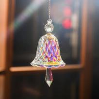 Rainbow Crystal Wind Chime Window Hanging Bell Glass Pendant Sun Catcher Christmas Decor hanging&5.8*11.5cm įvairiaspalvis