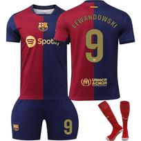 Barselona Lewandowski Vaikų Sportinis Futbolo Džersis, Poliesteris, 130-140 cm, Daugiaspalvis 100-110 CM įvairiaspalvis