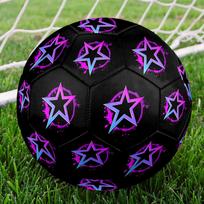 1PC Neon Star Splatter Soccer Ball Size 5 Football Machine Sewn Indoor/Outdoor Universal Football Surprise Collection n112 Size 5