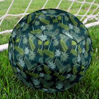 1PC Tropical Palm Leaves Soccer Ball Size 5 Football Machine Sewn Indoor/Outdoor Universal Football Gift W54 Size 5