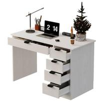 Pauglių kompiuterinis stalas – modernus loft stilius, 120 cm, su 5 stalčiais