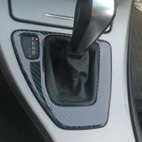 My good car For BMW 3 series E90 E92 e93 2005-2012 Carbon Fiber Gear Shift Control Panel Cover Sticker Trim gear lever frame LHD gray
