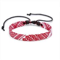 Geometric Polka Dot Palestine Bracelet for Men Women Hand Multicolor Weave Arabic Style Gaza Flag Jewelry Accessories