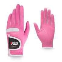 1 Pair Women's Golf Gloves Suede Microfiber Cloth Anti-Slip Wear-Resistant Outdoor Sports Gloves Golf Supplies 17 rožinė