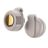 Mini diržinis ventiliatorius Nešiojamas prisegamas mažas ventiliatorius su 360 laipsnių besisukančiu spaustuku Saugus dizainas be mentelių 3 greičių tylus USB-C įkraunamas dėvimas asmeninis ventiliatorius smėlis