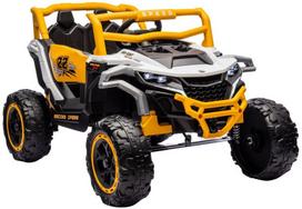 Lean Cars Elektromobilis M1 White-Yellow 4x4 | 27004 | 5905991076261