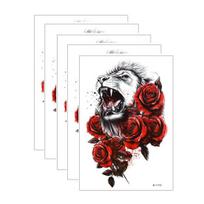 Yousheng 5 Sheets Tattoo Stickers, Skin-Friendly Temporary Tattoos for Adults And Kids, Easy to Apply Hypoallergenic Non-Irritating Body Art A
