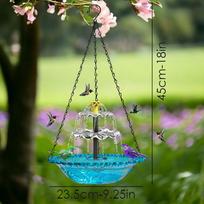 Solar Bird Bath Fountains Weatherproof Waterfall Bowl Bird Bath Fountains Solar Power for Garden Backyard Patio Lawn Pond Pool