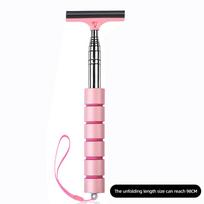 Extendable Handle Wiper tablet Glass Window Cleaning Tool Windshield Car front Window Cleaner Mirror Rearview car accessories 98CM  Pink
