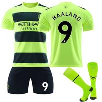Manchester City Haaland Vaikų Futbolo Marškinėlių Rinkinys 130-140cm Poliesteris Kvėpuojanti Sportinė Apranga Žalia 130-140 CM žalia