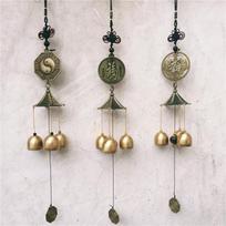 Factory Price Wind Chimes Metal Plastic Ancient Hanging Ornament for Home Yard Garden Balcony Decoration Bronze Bell Pendant