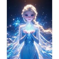 Dažymas pagal skaičius Paveikslai dažymui Disney Ledo šalis Elsa 40x50 cm