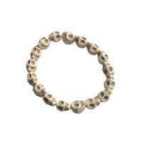 Punk Skull Beaded Bracelet Elastic Rope Bangle Skeleton Beaded Bracelet  Friend Gift Skull Bracelet