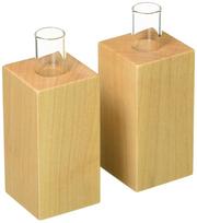 Modern Shinto ritual Maple wood sakaki vase items (pair)