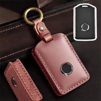 Leather Key Cover for Volvo XC60, XC40, V90, S60, S90, XC90 juoda
