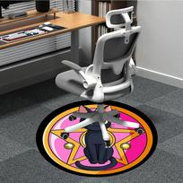 1 vnt. Sailor Moon Katės Biuro Apvalus Kilimas, Po Biuro Kėdėmis Miegamojo Svetainės Namų Dekoras a0926165 80cm by 80cm