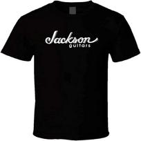 BINT Jackson Guitars Logo Vintage Shirt Black White Tshirt Men'sBlack XXL S juoda