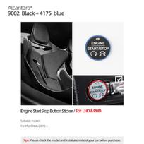 For Ford Mustang GT 2015-2025 Made of Alcantara Engine Start Stop Button Trim Sticker Protector Car Interior Tuning Accessories