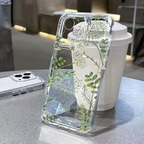 Flowers Vine Pattern Clear Phone Case for iPhone 17 Pro Max 16 15 Pro 14 13 12 11 XR XS 17Air 16 Plus Silicone Cover iPhone 14