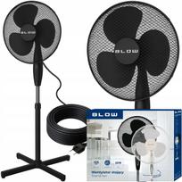 BLOW Grindinis pastatomas ventiliatorius, 55W, 40cm, su reguliuojamu aukščiu ir osciliacija, juodas