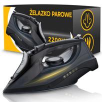 Galingas garų lygintuvas RETOO OR1085, 2200 W, keraminė danga, nuo lašėjimo ir kalkių apsauga