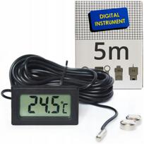 Elektroninis skydinis termometras su jutikliu -50+110°C, 5 m laidas + baterijos