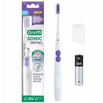 GUM Sonic Ortho White garsinis dantų šepetėlis