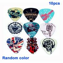 Folk 10pcs Acoustic Rock 0.71mm Gestures Plectrums Guitar Picks Celluloid Shrapnel įvairiaspalvis