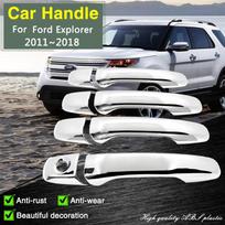 Fit for Ford Explorer 2011~2018 Classic Chrome Smart Door Handle Cover Car Exterior Styling Accessories Protective Film Stickers 4Handle 1 Keyhole