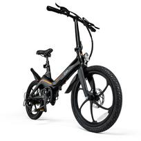 ONEBOT S9-Eagle Lengvas Sulankstomas Elektrinis Dviratis, 36V 10.2Ah Baterija, Shimano 6 Pavarų juoda
