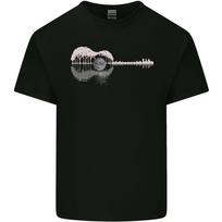 Acoustic Guitar Reflection Unisexs Light Cotton TShirt S